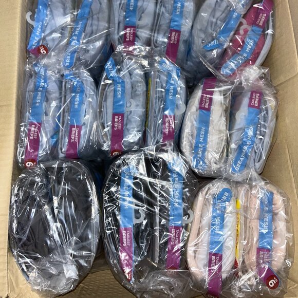 Hanes Women’s Hipsters LOT 66 - 180 pcs – 18 packs (10 ea) – Sz 6 - NEW - Picture 2 of 3